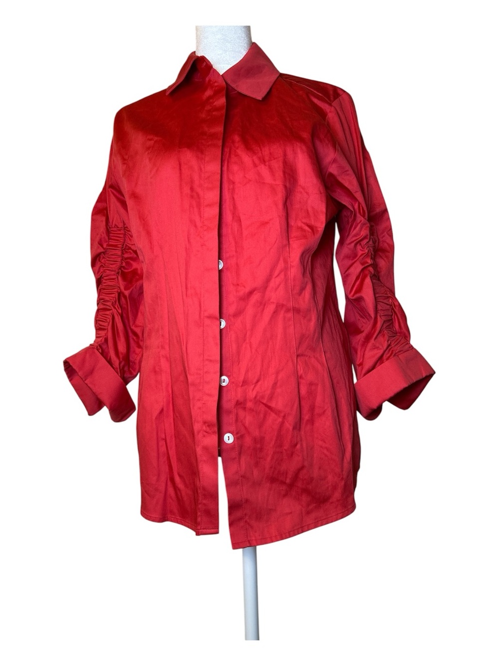 Red Button-Front Women's Skirt - Unbranded
